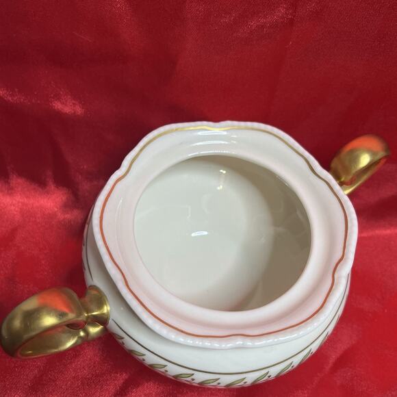 Vintage Castleton Bristol Green Footed Cup & Saucer Set (2) With Sugar Bowl - Picture 12 of 16